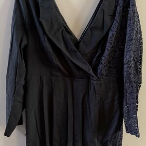 VENUS Black Lace Sleeve Dress